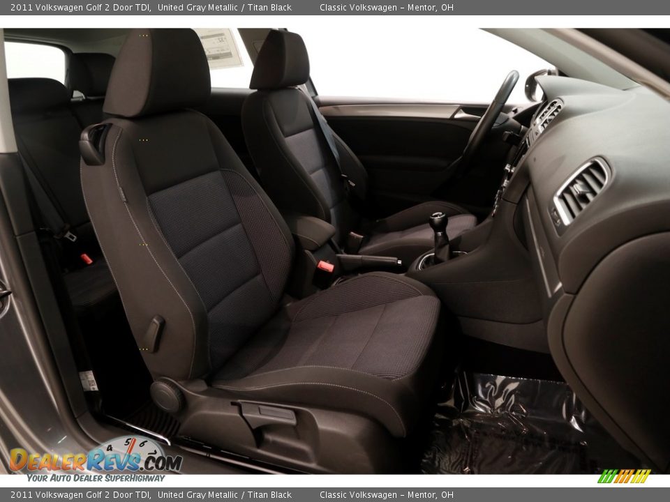 2011 Volkswagen Golf 2 Door TDI United Gray Metallic / Titan Black Photo #13