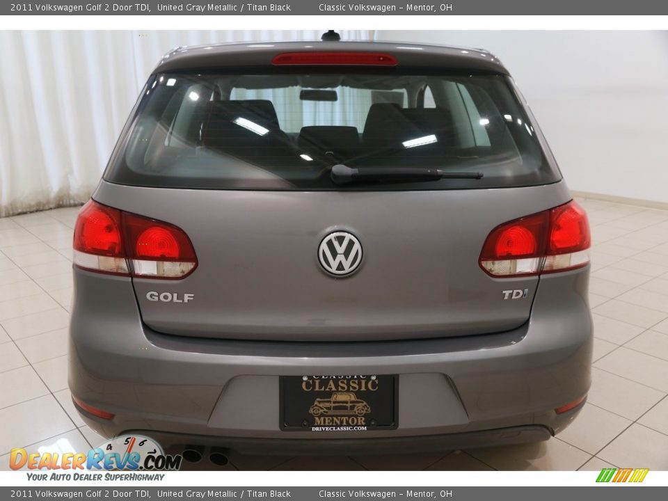 2011 Volkswagen Golf 2 Door TDI United Gray Metallic / Titan Black Photo #16