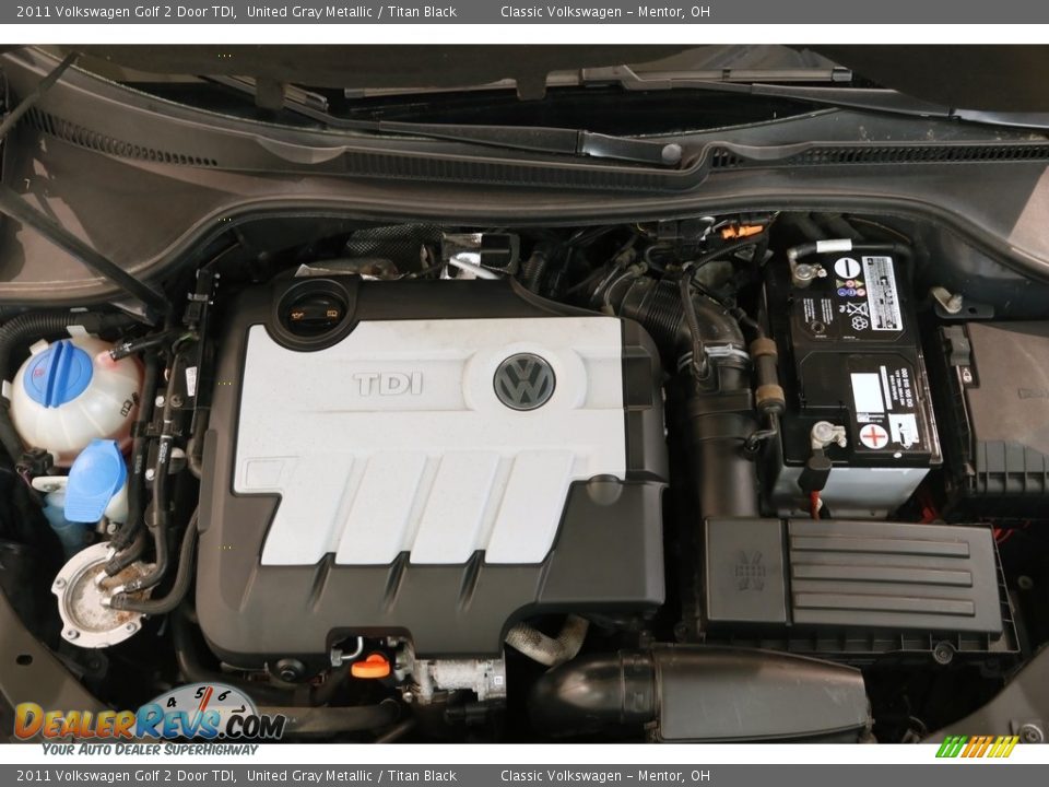 2011 Volkswagen Golf 2 Door TDI United Gray Metallic / Titan Black Photo #17