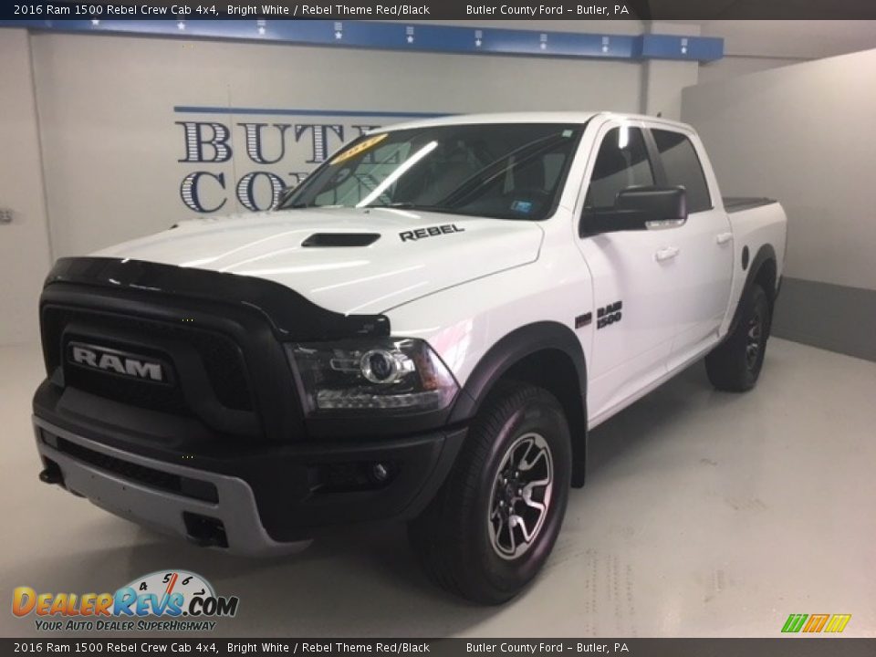 2016 Ram 1500 Rebel Crew Cab 4x4 Bright White / Rebel Theme Red/Black Photo #1