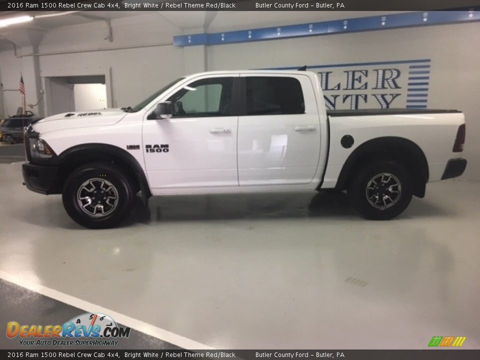 2016 Ram 1500 Rebel Crew Cab 4x4 Bright White / Rebel Theme Red/Black Photo #2