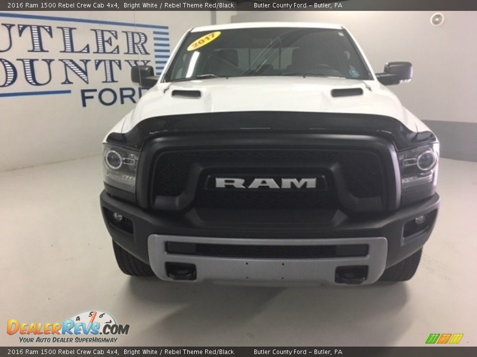 2016 Ram 1500 Rebel Crew Cab 4x4 Bright White / Rebel Theme Red/Black Photo #6