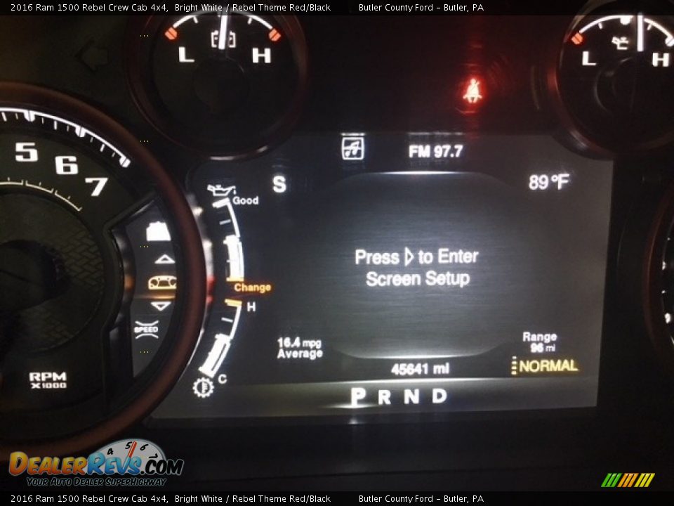 2016 Ram 1500 Rebel Crew Cab 4x4 Bright White / Rebel Theme Red/Black Photo #7