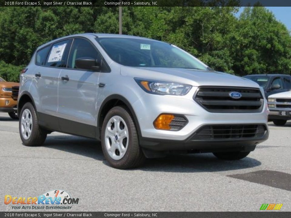 2018 Ford Escape S Ingot Silver / Charcoal Black Photo #1
