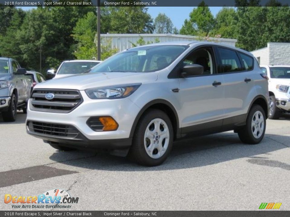 2018 Ford Escape S Ingot Silver / Charcoal Black Photo #3
