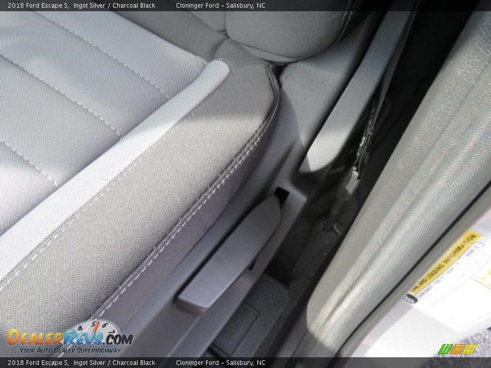 2018 Ford Escape S Ingot Silver / Charcoal Black Photo #9
