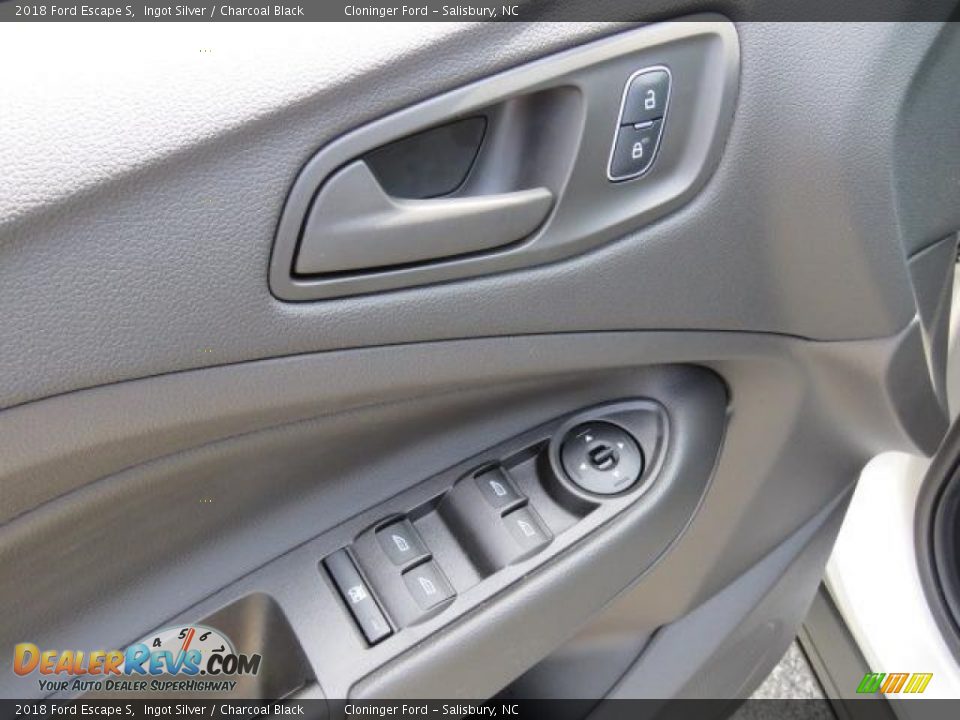 2018 Ford Escape S Ingot Silver / Charcoal Black Photo #10