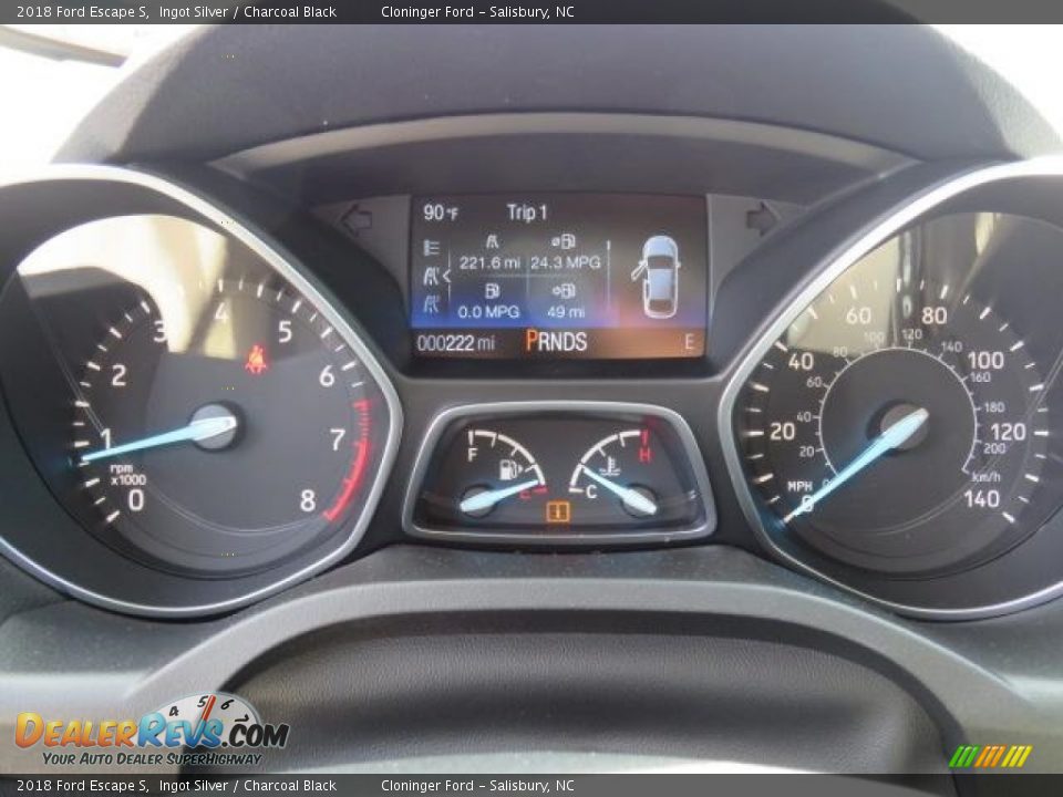 2018 Ford Escape S Ingot Silver / Charcoal Black Photo #11