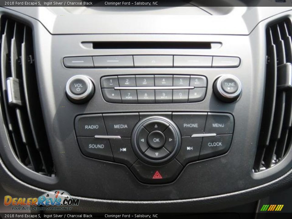 2018 Ford Escape S Ingot Silver / Charcoal Black Photo #12