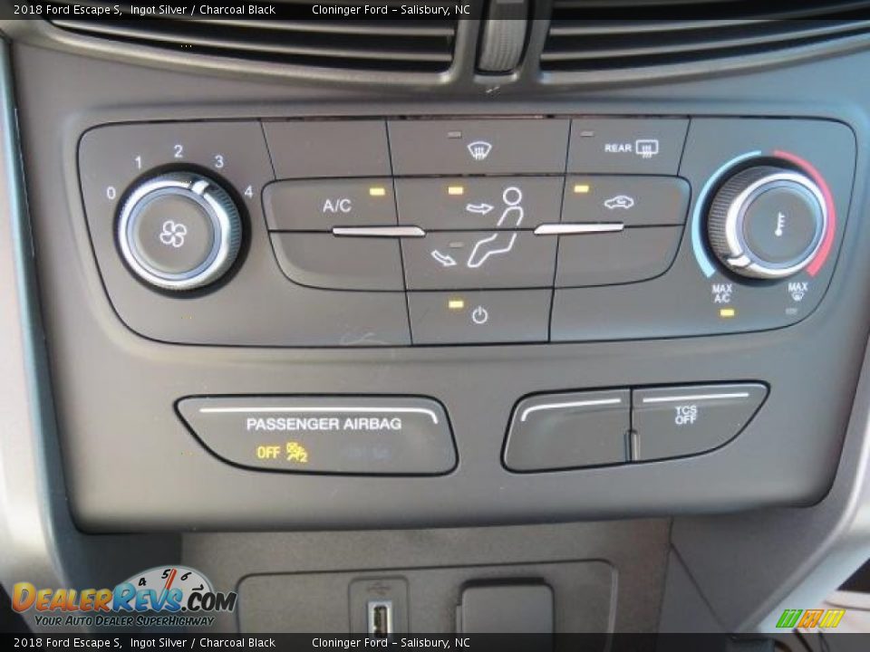 2018 Ford Escape S Ingot Silver / Charcoal Black Photo #14