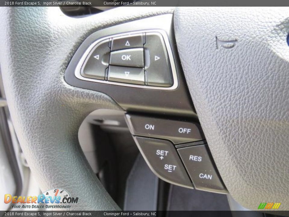 2018 Ford Escape S Ingot Silver / Charcoal Black Photo #16