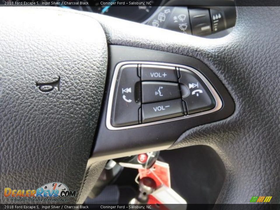 2018 Ford Escape S Ingot Silver / Charcoal Black Photo #17