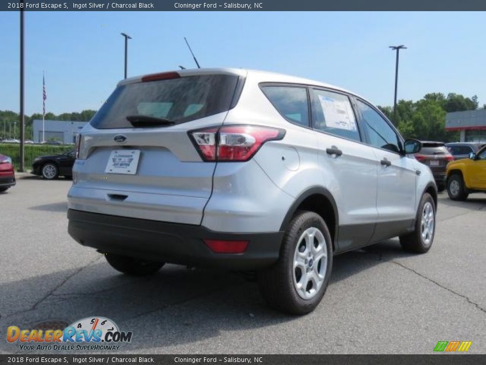2018 Ford Escape S Ingot Silver / Charcoal Black Photo #22
