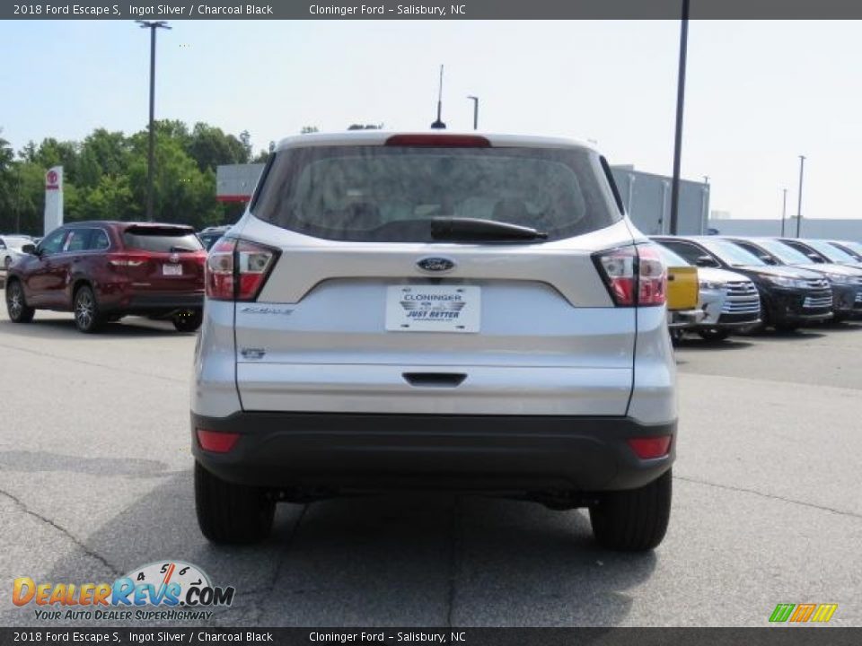 2018 Ford Escape S Ingot Silver / Charcoal Black Photo #23