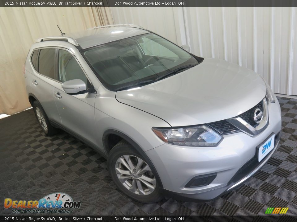 2015 Nissan Rogue SV AWD Brilliant Silver / Charcoal Photo #3
