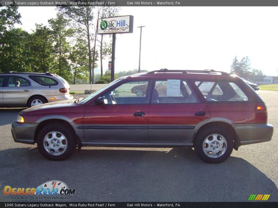 1996 Subaru Legacy Outback Wagon Mica Ruby Red Pearl / Fern Photo #1