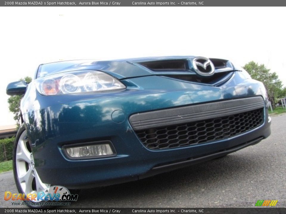 2008 Mazda MAZDA3 s Sport Hatchback Aurora Blue Mica / Gray Photo #1