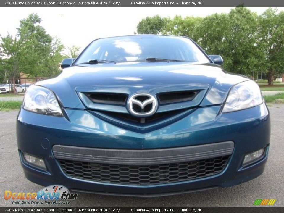 2008 Mazda MAZDA3 s Sport Hatchback Aurora Blue Mica / Gray Photo #4