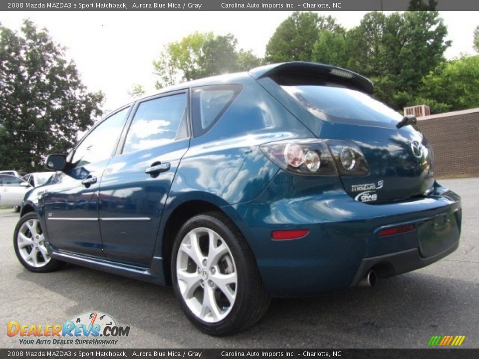 2008 Mazda MAZDA3 s Sport Hatchback Aurora Blue Mica / Gray Photo #8