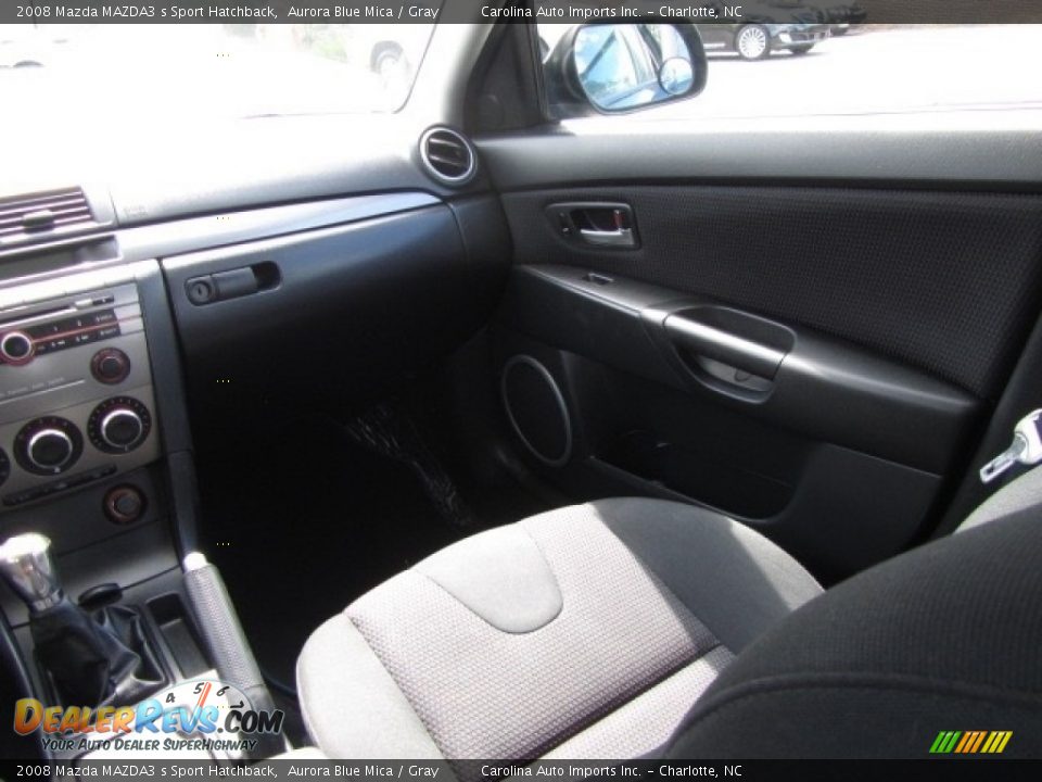 2008 Mazda MAZDA3 s Sport Hatchback Aurora Blue Mica / Gray Photo #14