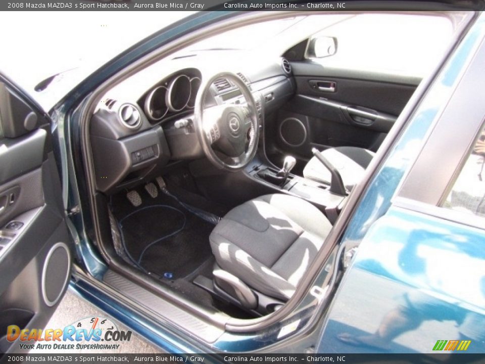 2008 Mazda MAZDA3 s Sport Hatchback Aurora Blue Mica / Gray Photo #16
