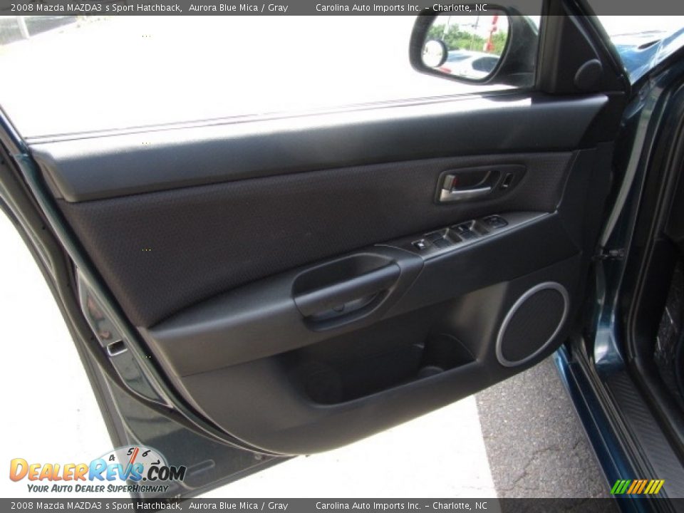 2008 Mazda MAZDA3 s Sport Hatchback Aurora Blue Mica / Gray Photo #17