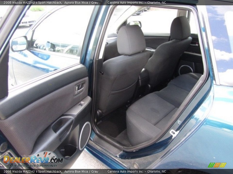 2008 Mazda MAZDA3 s Sport Hatchback Aurora Blue Mica / Gray Photo #19