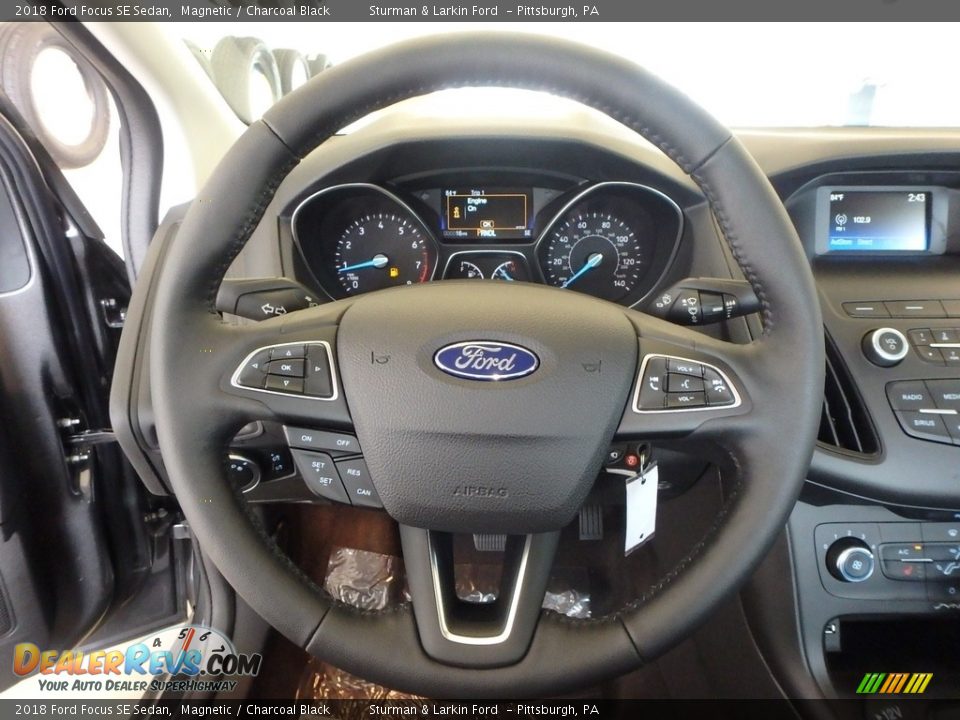 2018 Ford Focus SE Sedan Magnetic / Charcoal Black Photo #13