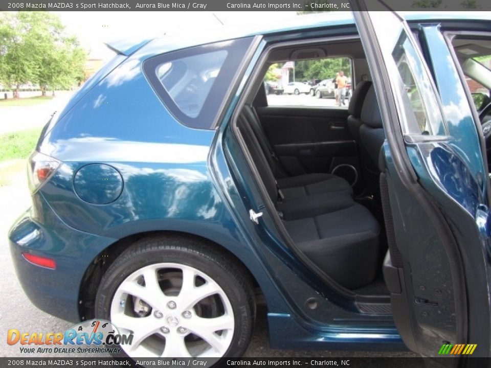 2008 Mazda MAZDA3 s Sport Hatchback Aurora Blue Mica / Gray Photo #25