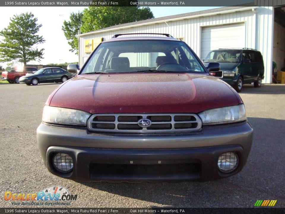 1996 Subaru Legacy Outback Wagon Mica Ruby Red Pearl / Fern Photo #4