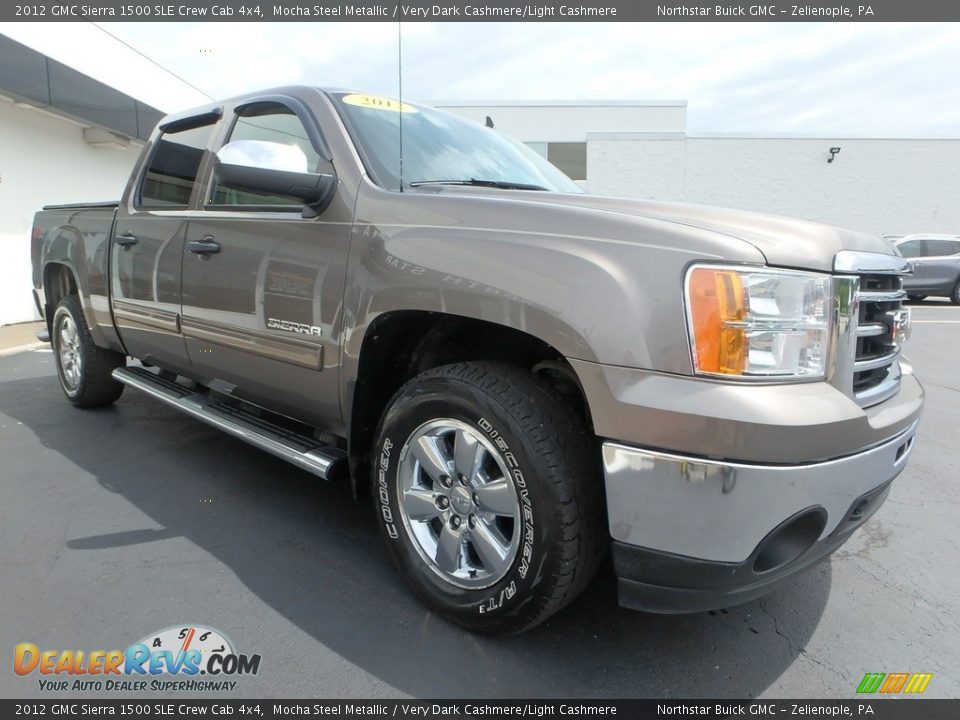 2012 GMC Sierra 1500 SLE Crew Cab 4x4 Mocha Steel Metallic / Very Dark Cashmere/Light Cashmere Photo #4