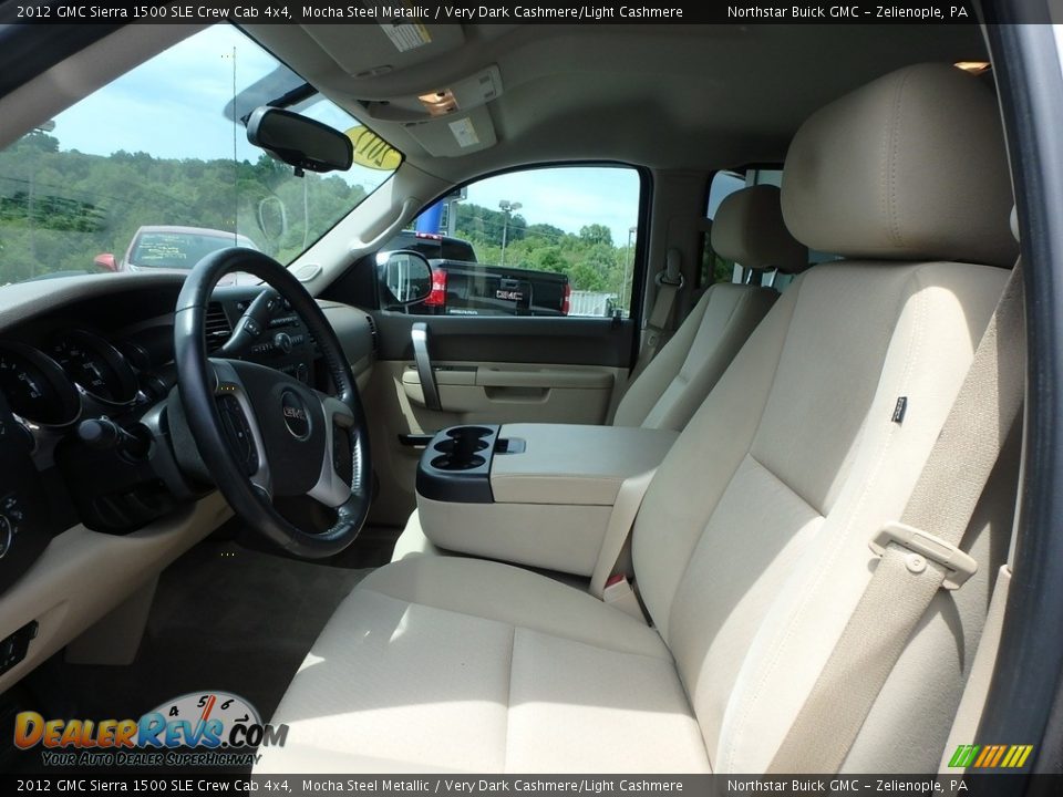 2012 GMC Sierra 1500 SLE Crew Cab 4x4 Mocha Steel Metallic / Very Dark Cashmere/Light Cashmere Photo #15