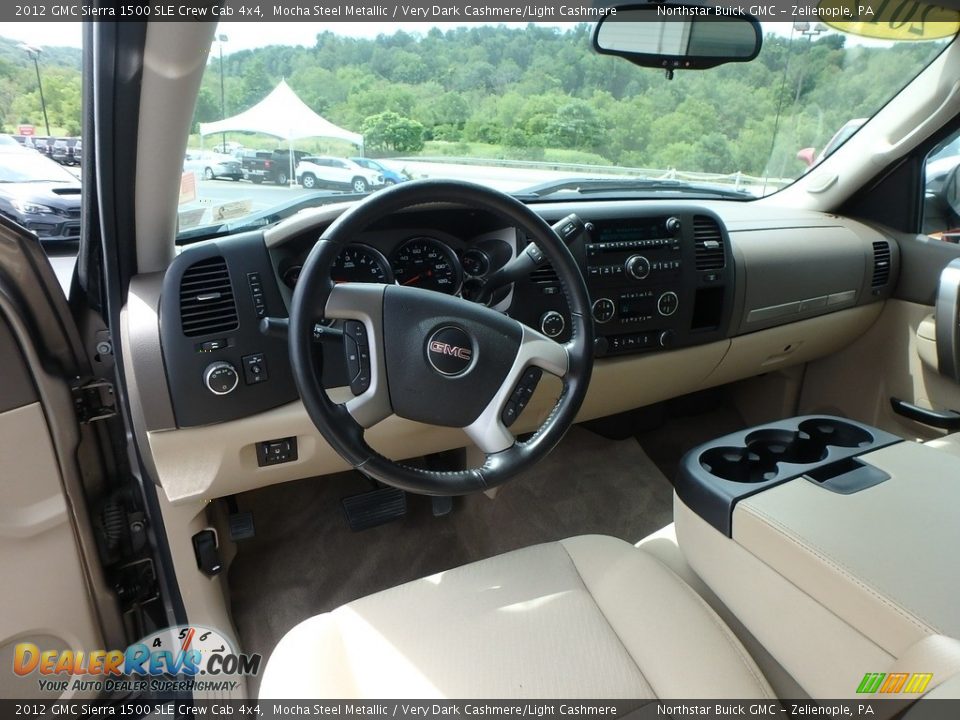 2012 GMC Sierra 1500 SLE Crew Cab 4x4 Mocha Steel Metallic / Very Dark Cashmere/Light Cashmere Photo #17