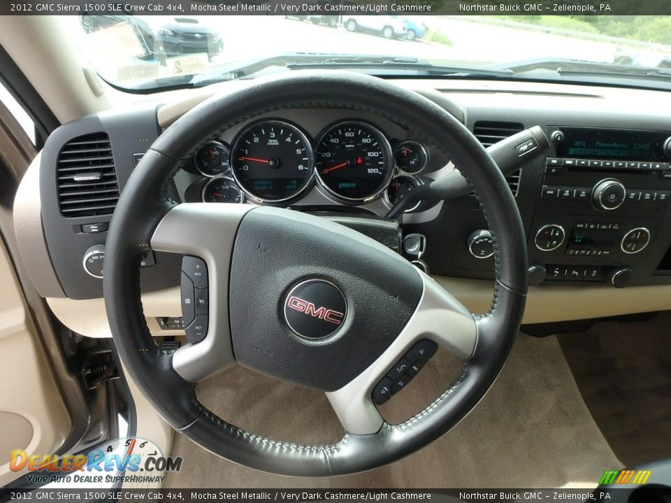 2012 GMC Sierra 1500 SLE Crew Cab 4x4 Mocha Steel Metallic / Very Dark Cashmere/Light Cashmere Photo #24