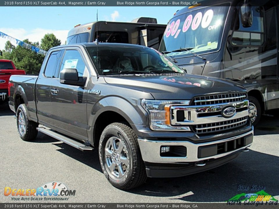 2018 Ford F150 XLT SuperCab 4x4 Magnetic / Earth Gray Photo #7