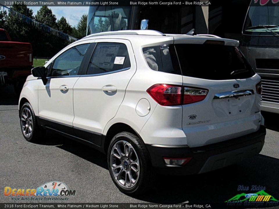 2018 Ford EcoSport Titanium White Platinum / Medium Light Stone Photo #3