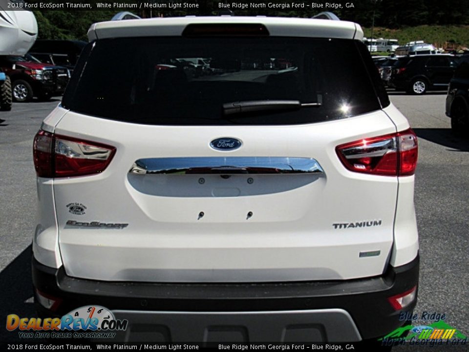 2018 Ford EcoSport Titanium White Platinum / Medium Light Stone Photo #4