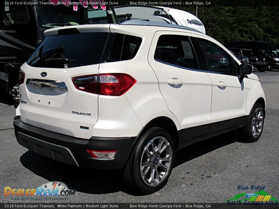 2018 Ford EcoSport Titanium White Platinum / Medium Light Stone Photo #5