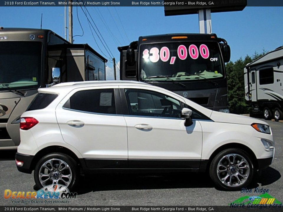 2018 Ford EcoSport Titanium White Platinum / Medium Light Stone Photo #6