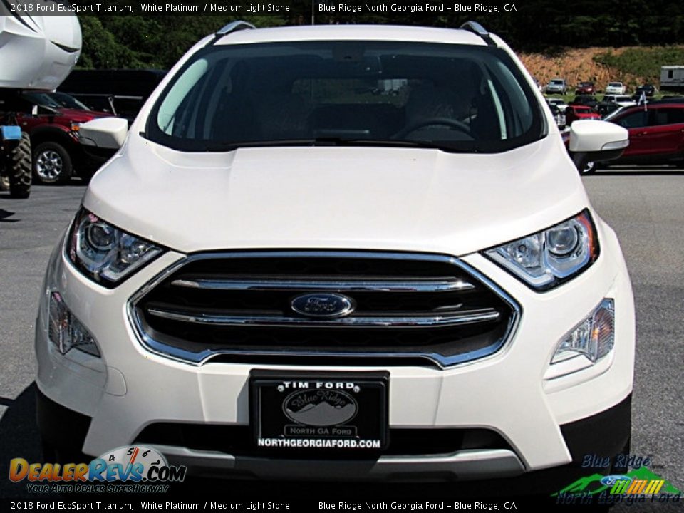 2018 Ford EcoSport Titanium White Platinum / Medium Light Stone Photo #8