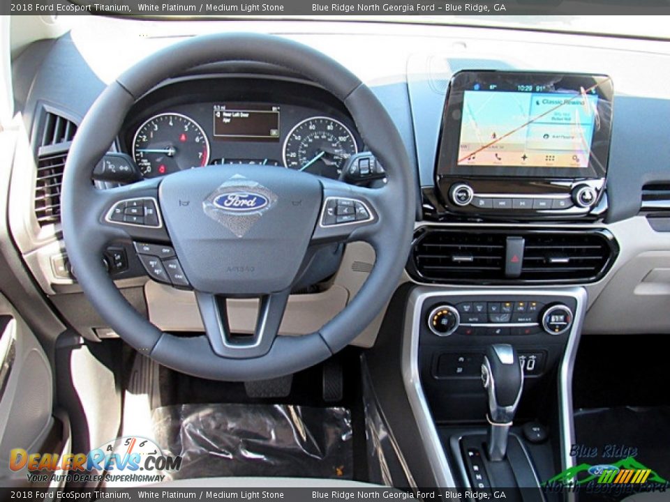 2018 Ford EcoSport Titanium White Platinum / Medium Light Stone Photo #23