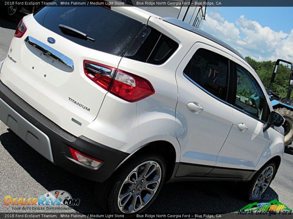 2018 Ford EcoSport Titanium White Platinum / Medium Light Stone Photo #32