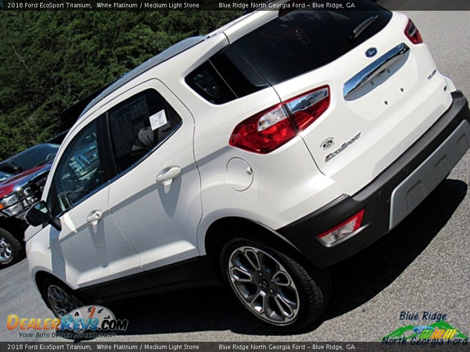 2018 Ford EcoSport Titanium White Platinum / Medium Light Stone Photo #33