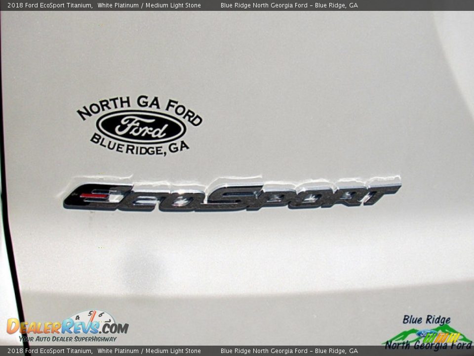 2018 Ford EcoSport Titanium White Platinum / Medium Light Stone Photo #34