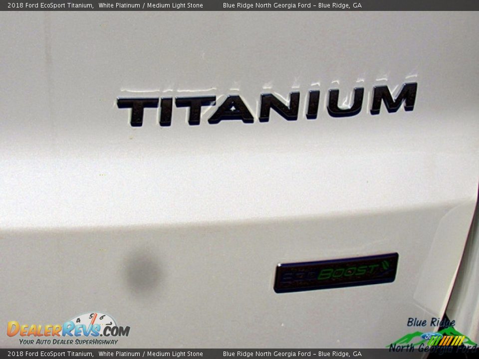 2018 Ford EcoSport Titanium White Platinum / Medium Light Stone Photo #35