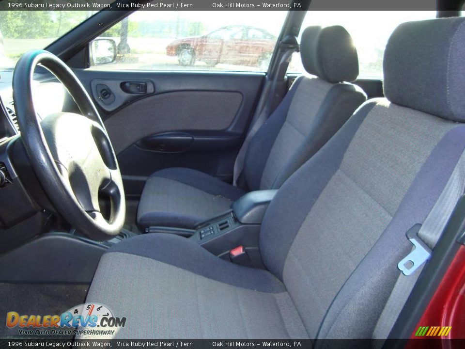 1996 Subaru Legacy Outback Wagon Mica Ruby Red Pearl / Fern Photo #10