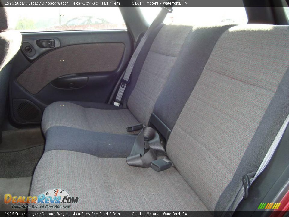 1996 Subaru Legacy Outback Wagon Mica Ruby Red Pearl / Fern Photo #11