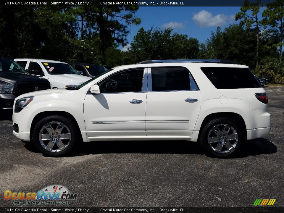 2014 GMC Acadia Denali Summit White / Ebony Photo #2