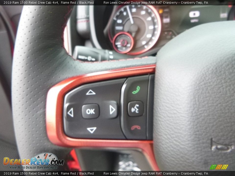 2019 Ram 1500 Rebel Crew Cab 4x4 Flame Red / Black/Red Photo #19
