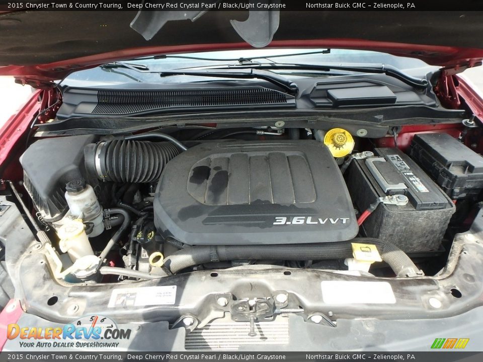 2015 Chrysler Town & Country Touring Deep Cherry Red Crystal Pearl / Black/Light Graystone Photo #3